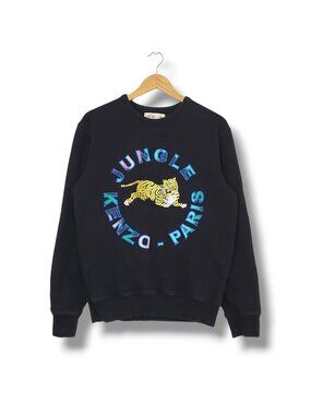 Kenzo x H&M Jungle Tiger Embroidered Crewneck Sweater Black Size M